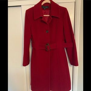 Red wool/cashmere coat